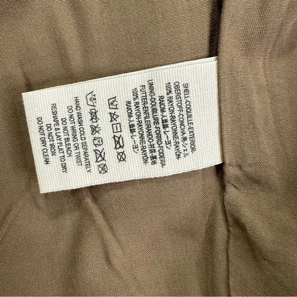 Free People  Faux Leather Skirt  Brown Button-Front Size 6 - Picture 13 of 13